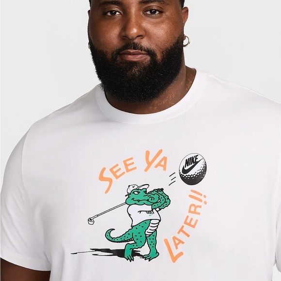 Nike Men's Golf White Crew Neck Short Sleeve T-Shirt “See Ya Later”  Size 4XL - Picture 3 of 14